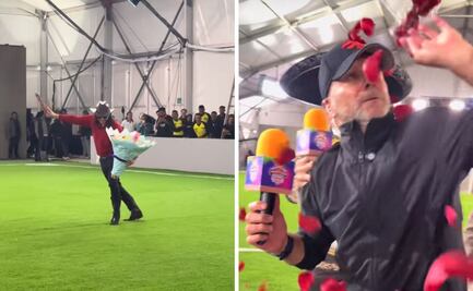 "Flores El Patrón" manda regalo a Luis García; tunden en redes a comentarista por su reacción