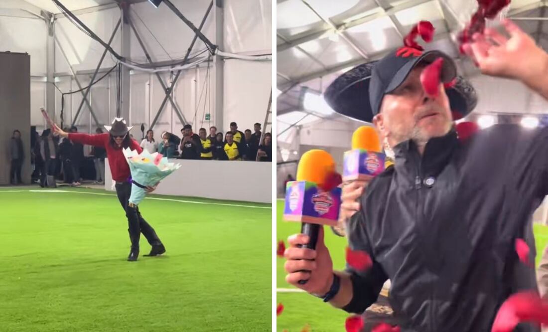 El comentarista y exfutbolista recibió un arreglo floral, pero su respuesta ante el gesto dividió opiniones entre los usuarios de redes sociales.
Foto: Captura de pantalla en TikTo