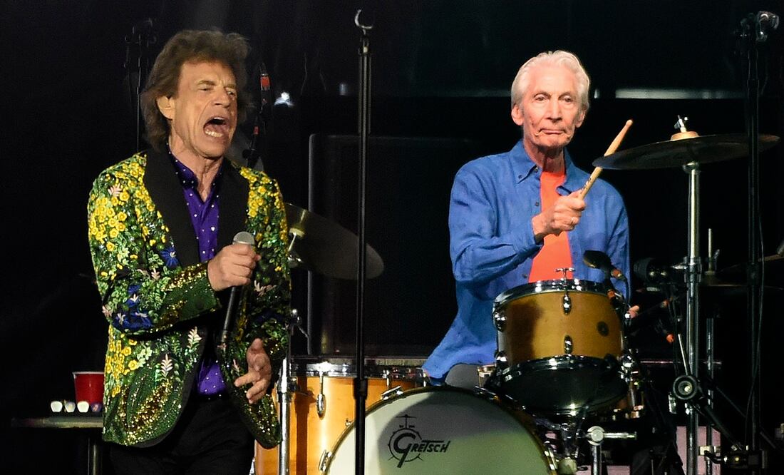 Mick Jagger y Charlie Watts. Foto: AP