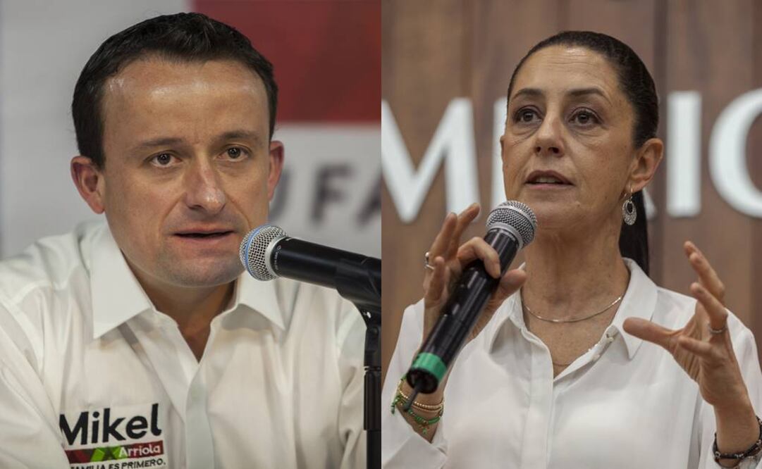 En la foto: Mikel Arriola, candidato del PRI al gobierno de la Ciudad de México y Claudia Sheinbaum, candidata de Morena al gobierno de la Ciudad de México (ARCHIVO. EL UNIVERSAL)