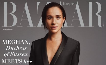Meghan Markle luce traje Dior en la portada de Harper’s Bazaar