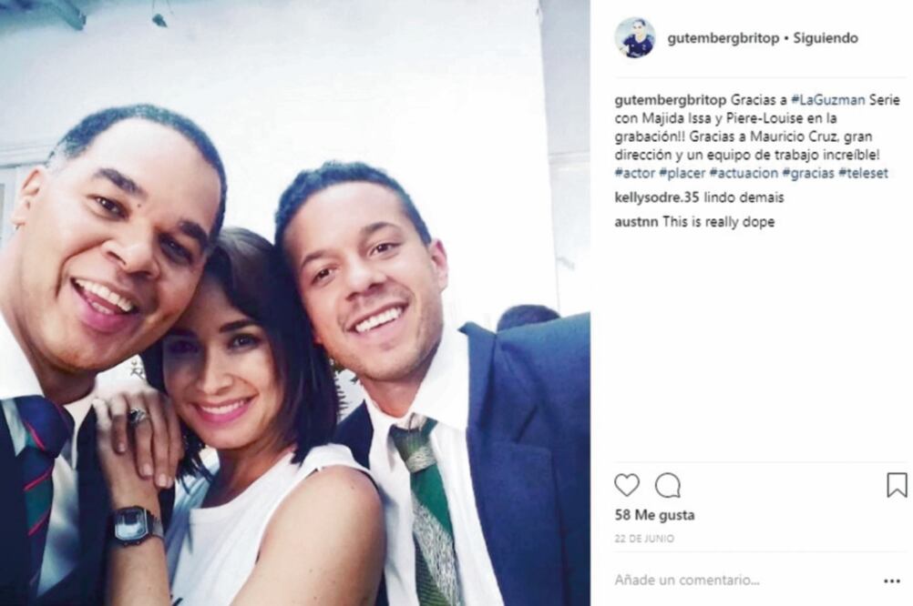 Brito, Majida Issa como Alejandra y Pierre Louis, ex novio de la cantante. Foto: INSTAGRAM