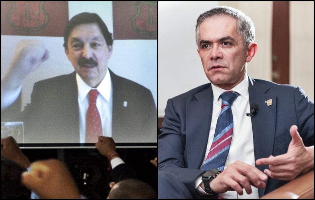 Napoleón Gómez Urrutia, postulado por Morena y Miguel Angel Mancera, abanderado del PAN. Foto: Archivo/EL UNIVERSAL