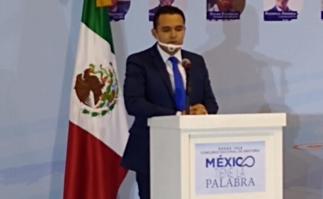 René Cardona Picón, campeón del Concurso Nacional de Oratoria 2020 México Tiene la Palabra (Foto: Juan Arvizu / EL UNIVERSAL)