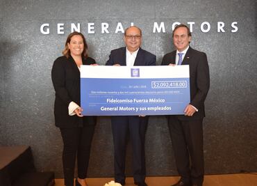 GM dona 2 millones de pesos a afectados por sismos en México