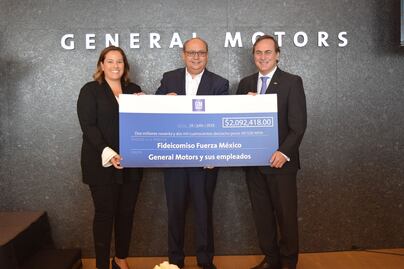 GM dona 2 millones de pesos a afectados por sismos en México