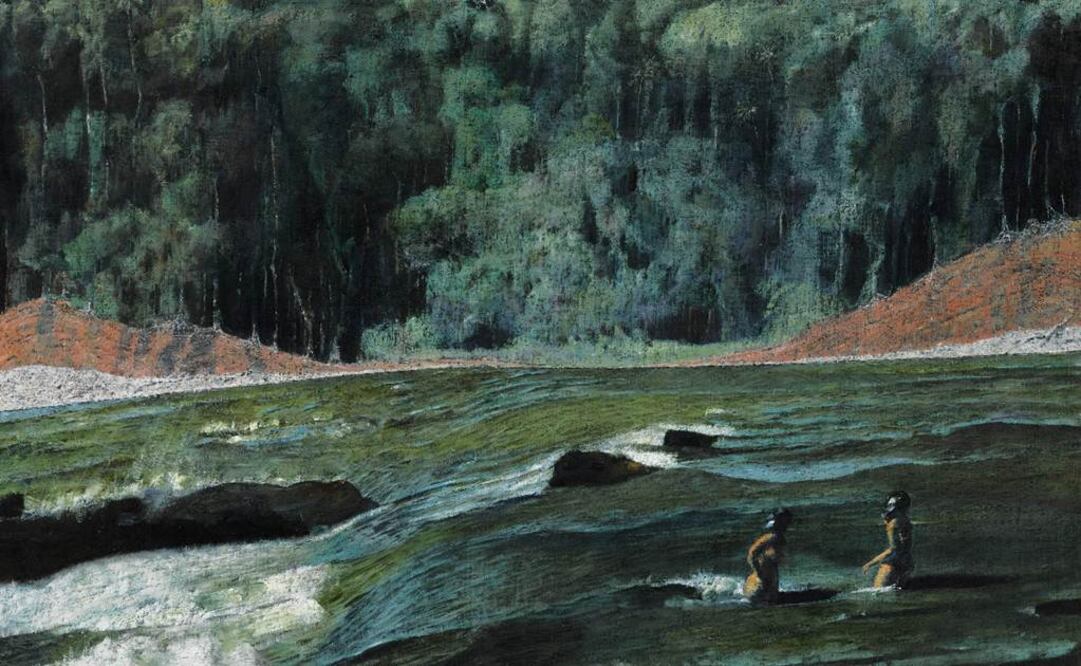 "Deux Baigneuses Aux Rapides", de Armando Morales,  datada en 1994. FOTO: Cortesía Sotheby’s 