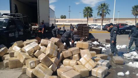 PF asegura camión con más de 6 toneladas de marihuana en Sonora