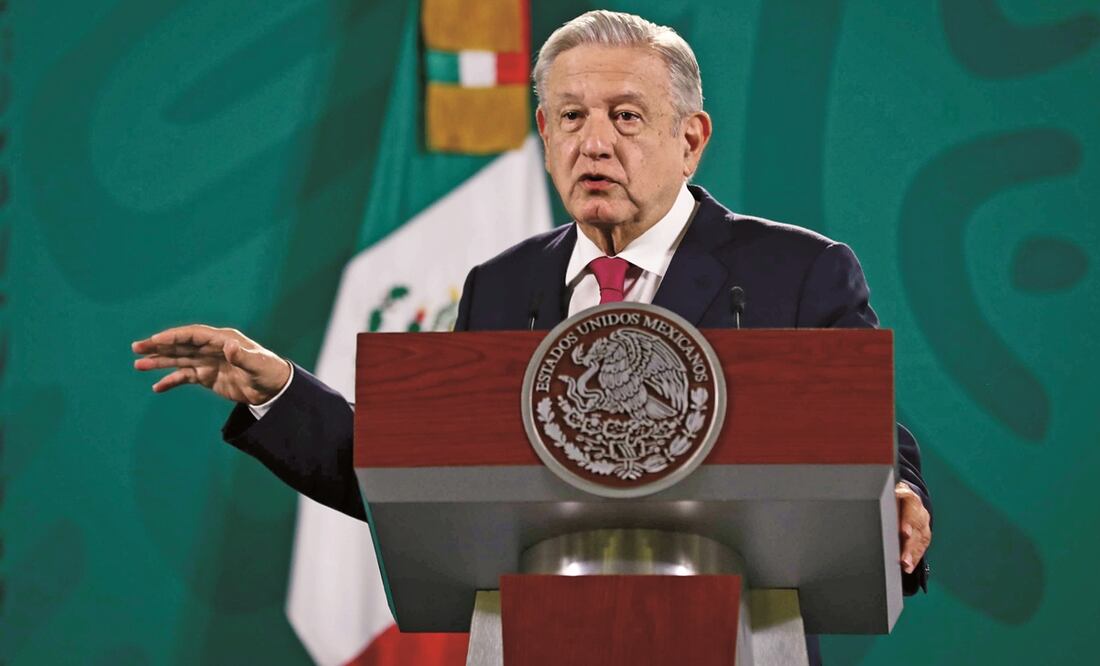 En su conferencia de prensa, el presidente Andrés Manuel López Obrador aseguró que en México se garantiza la libertad para cualquier extranjero que quiera venir al país. Foto: Diego Simón Sánchez. EL UNIVERSAL