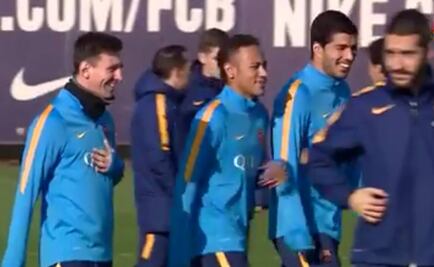 Messi se reincorpora al entrenamiento del Barcelona 