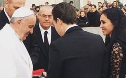 Anahí presume su visita al Papa Francisco