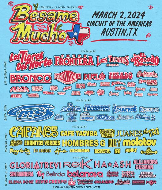 Cartel festival Bésame Mucho 2024. Foto: Bésame Mucho