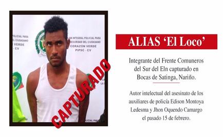 Colombia: Cae presunto guerrillero del ELN