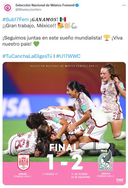 México Femenil vence a España en el Mundial Sub 17