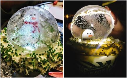Crean helado "bola de cristal" para festejar la época navideña