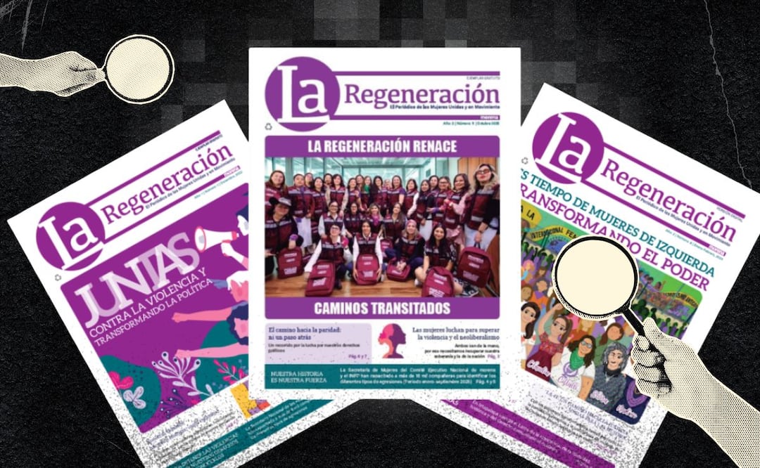 La Regeneración  |  Fotoarte: Angélica Vázquez, con utilización de las portadas de las ediciones 1, 8 y 11 del periódico La Regeneración.