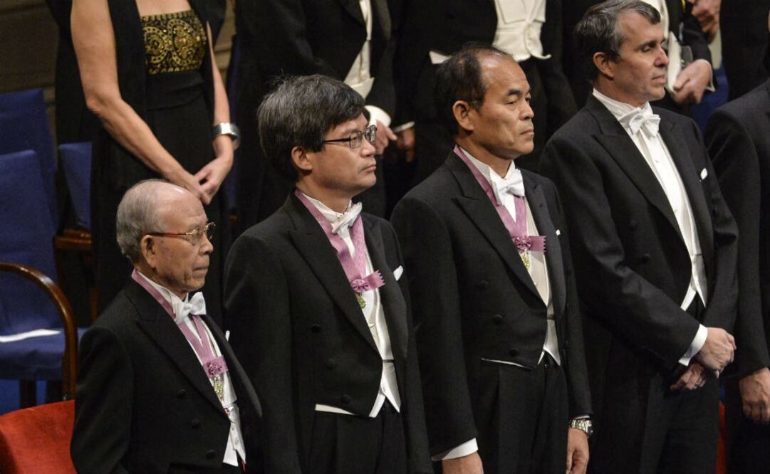 Los laureados con el premio Nobel de Física en 2014. Foto: EFE 