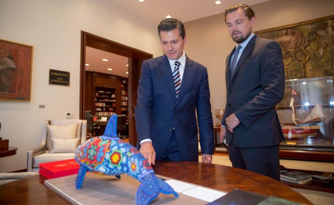 DiCaprio se reúne con Peña Nieto en Los Pinos por vaquita marina