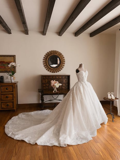Un vestido de ensueño. Foto: Instagram @karladiazof