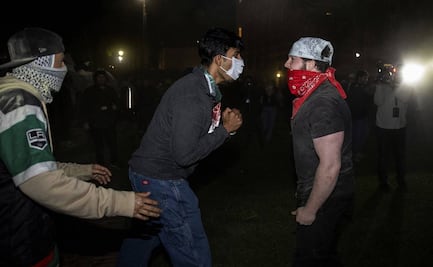 Estallan enfrentamientos en campamento de manifestantes propalestinos en la universidad de UCLA