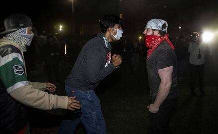 Estallan enfrentamientos en campamento de manifestantes propalestinos en la universidad de UCLA