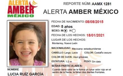 Buscan a Lucía, de 5 años, en Monterrey; fue vista por última vez con un hombre