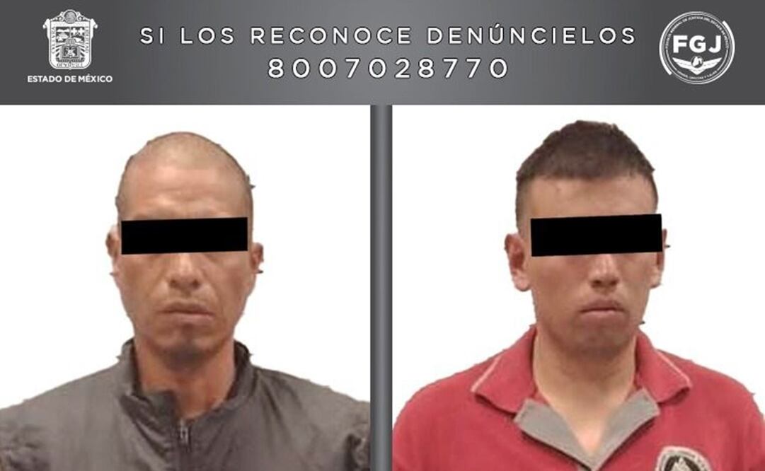 Fiscalía mexiquense detiene a dos hombres acusados de feminicidio en grado de tentativa. Foto: FGJ