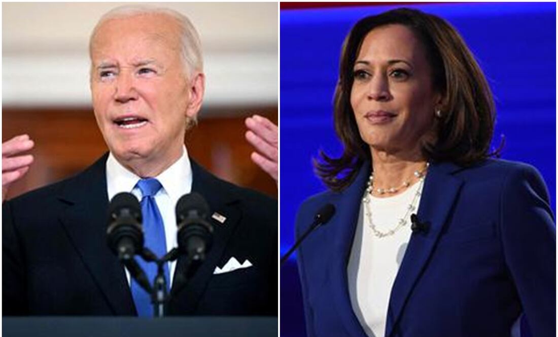 Biden, que pretendía presentarse a la reelección, renunció en julio a su candidatura presionado por la opinión pública, las encuestas y dirigentes del partido, cediendo a Harris la batuta electoral. Fotos: AFP/Archivo