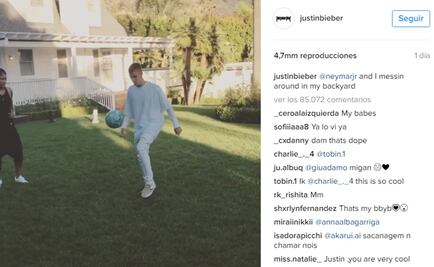 Bieber y Neymar demuestran cómo dominan el balón