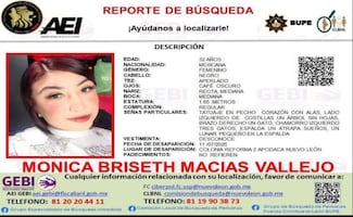 Investigan feminicidio de Mónica Briseth en Nuevo León; detienen a un hombre tras localizar su cuerpo en Apodaca