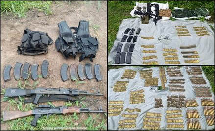 Aseguran más de 6 mil cartuchos útiles, armas y uniformes camuflados en municipios de Sinaloa; hay dos detenidos
