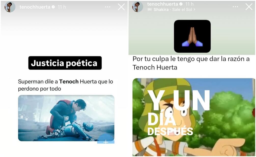 Tenoch Huerta comparte memes en redes tras episodio violento de María Elena Ríos.