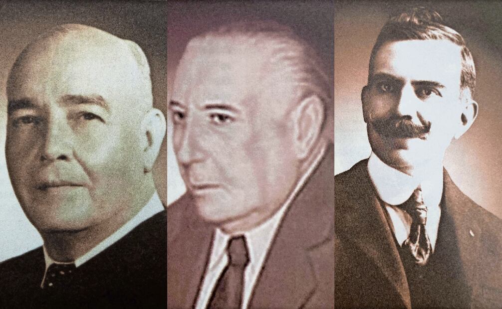 Gilberto Valenzuela Galindo, Jorge Saracho Álvarez y Enrique Colunga Meade. Fotos: Cortesía del libro semblanzas de ministros de la corte