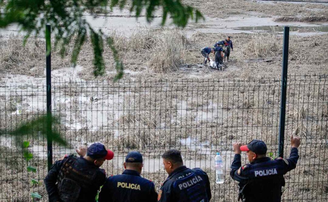 Cuerpo sin vida en Presa Mixcoac a la altura de la colonia ampliación tepeaca Foto: Luis Camacho/EL UNIVERSAL