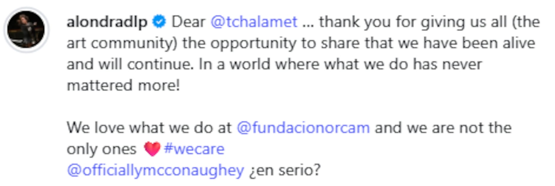 Foto: Instagram oficial.