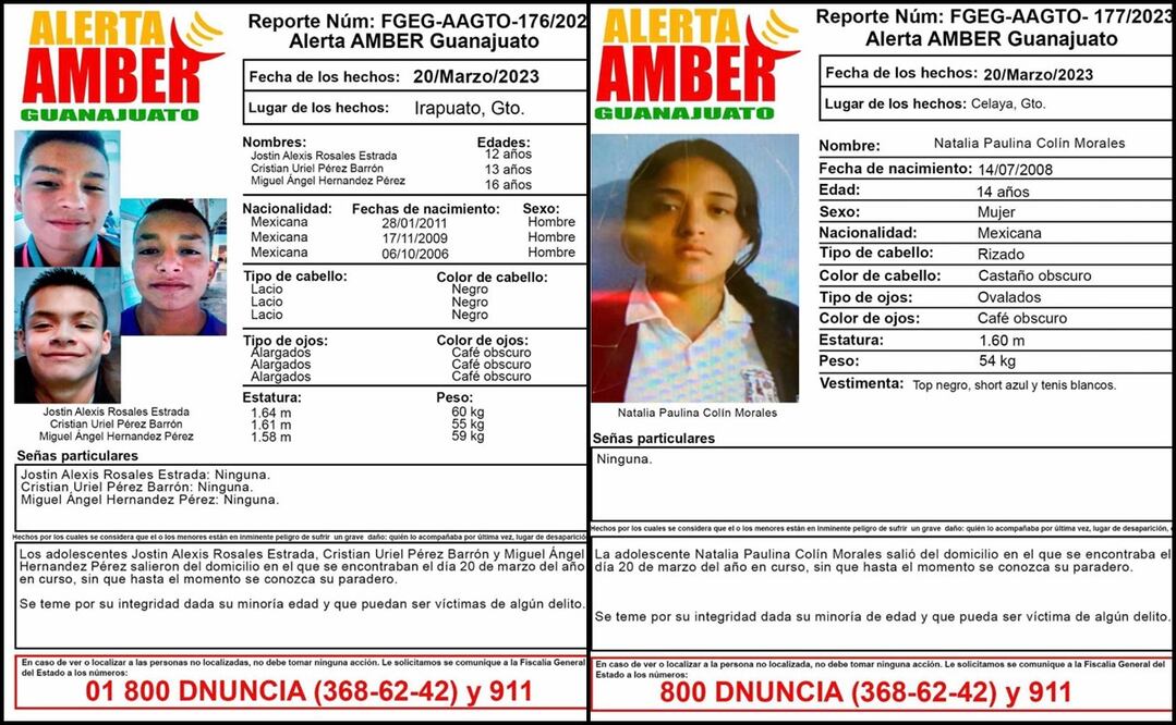 Desaparecen cuatro adolescentes en Guanajuato