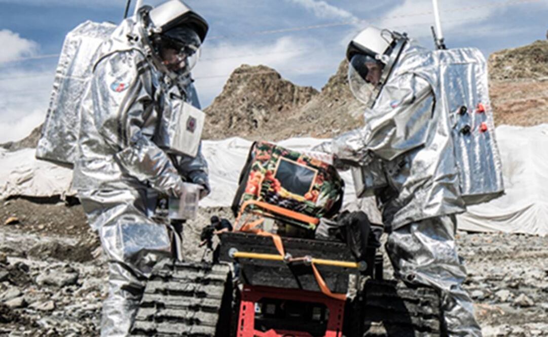 La región es similar a los glaciares rocosos de gran altitud que existen en el planeta rojo. Foto: EFE