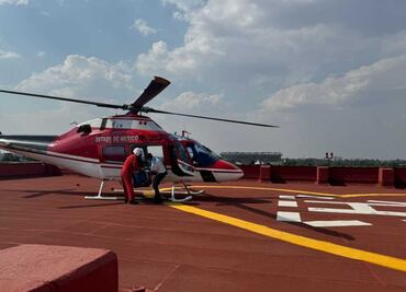 Helicóptero del Grupo de Rescate Aéreo “Relámpagos” traslada dos riñones y un hígado de Guanajuato a la CDMX