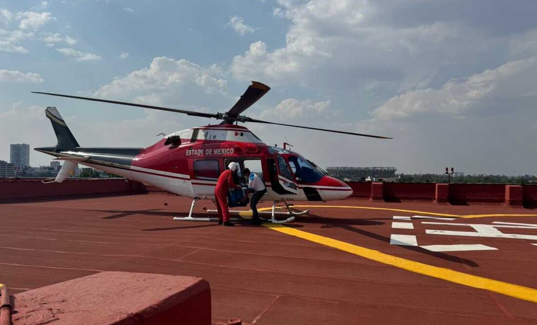 El Grupo de Rescate Aéreo “Relámpagos” del Estado de México suma 63 órganos traslados en lo que va del presente año 2024. Foto: Especial
