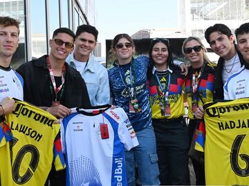 Gran Premio de México: Jugadores del América varonil y femenil conviven con pilotos de Racing Bulls en el Gran Premio de México