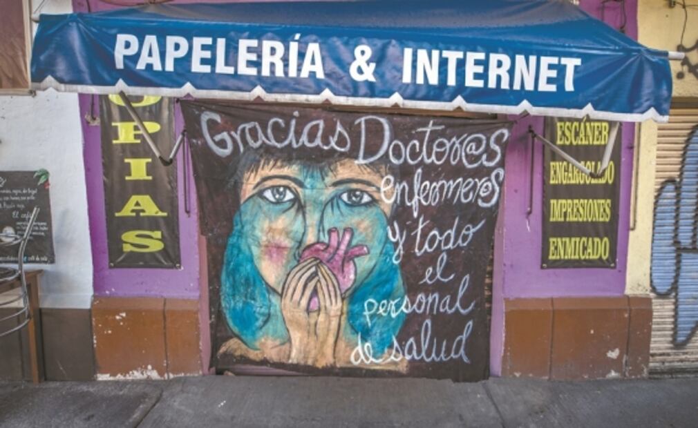 Dan gracias a los héroes de la salud con pinturas