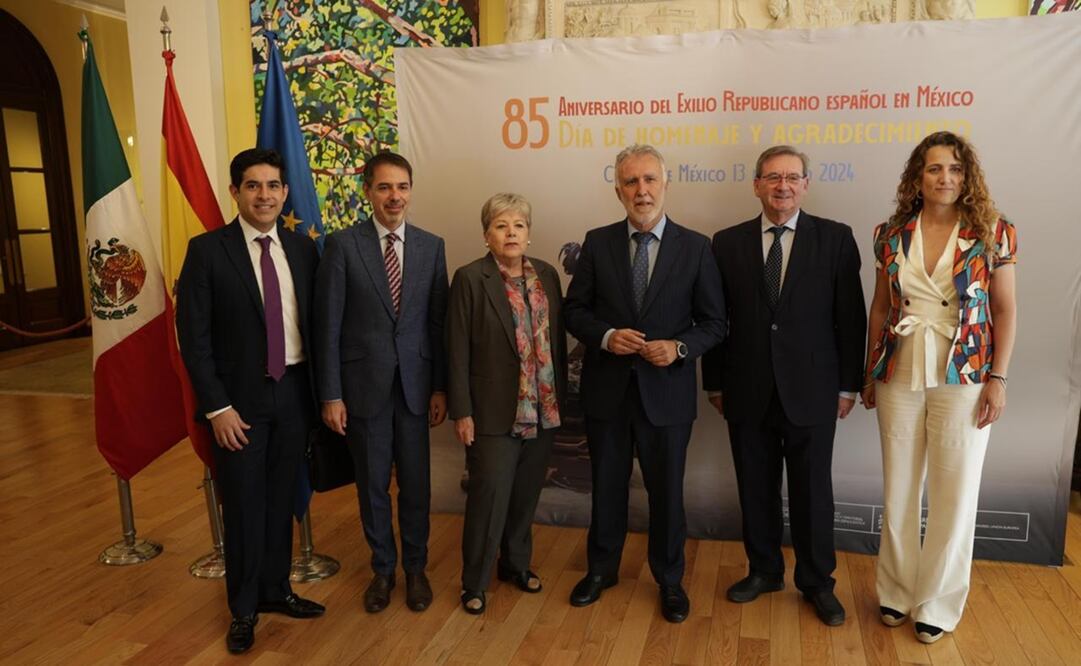 La canciller Alicia Bárcena participó en el homenaje del 85 aniversario del exilio español en México. Foto: SRE