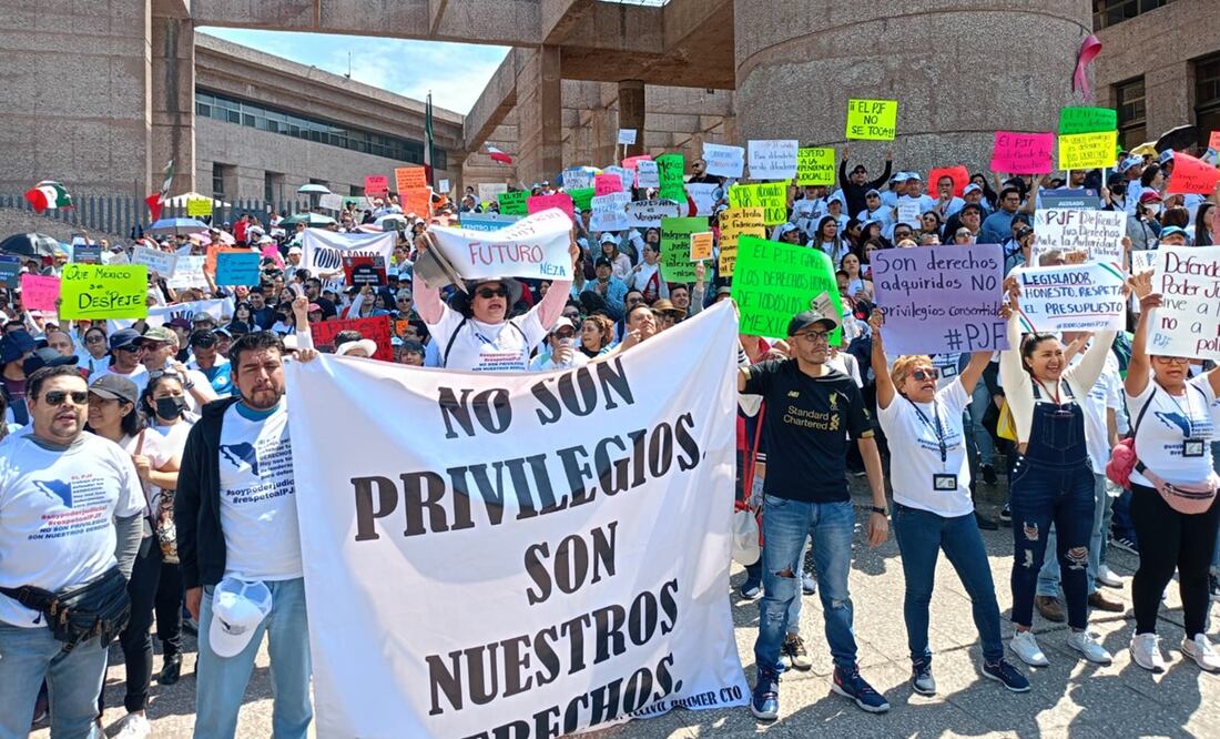 Trabajadores del Poder Judicial se manifiestan contra extinción de fideicomisos. Foto: archivo/EL UNIVERSAL