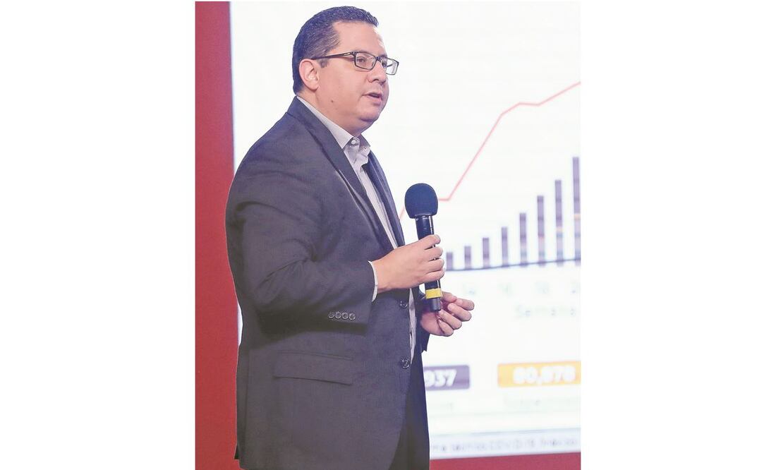 José Luis Alomía dio el parte diario sobre el Covid-19. VALENTE ROSAS. EL UNIVERSAL