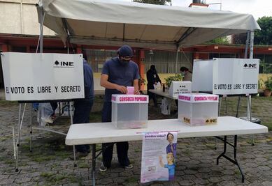 Con poca afluencia se desarrolla consulta popular en sur de CDMX