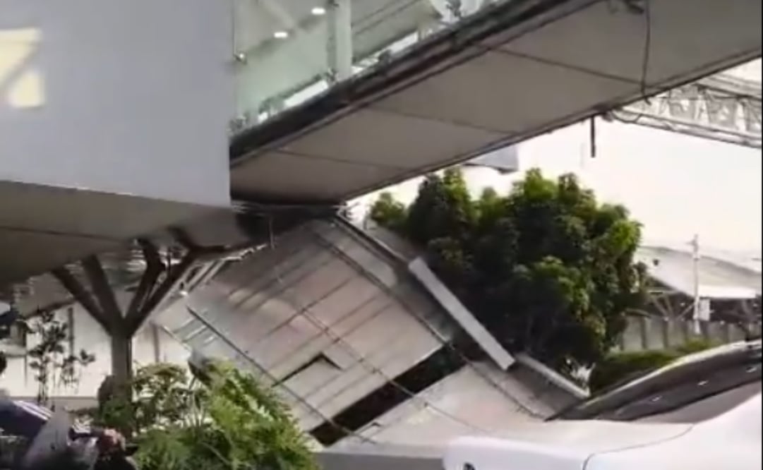El aeropuerto señala que se mantienen operaciones normales tras el accidente estructural. (02/06/26) Foto: Captura de video