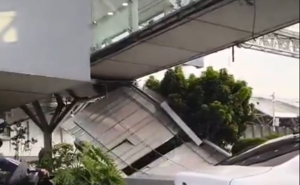El aeropuerto señala que se mantienen operaciones normales tras el accidente estructural. (02/06/26) Foto: Captura de video