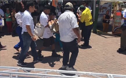 Cae estructura en mitin de Josefina; un niño resulta herido