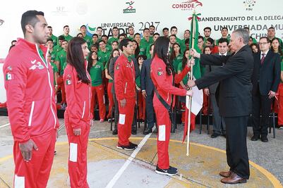 Abanderan delegación que irá a Universiada de Taipéi