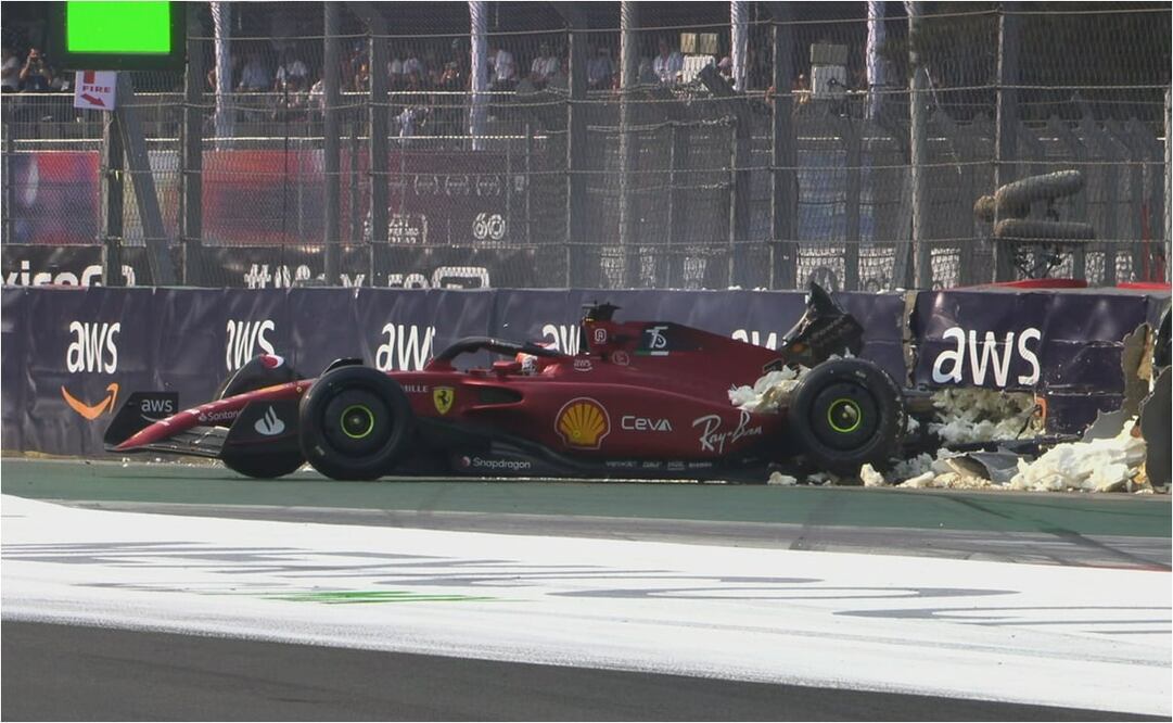 El piloto de Ferrari se estrelló / FOTO: Twitter: @F1